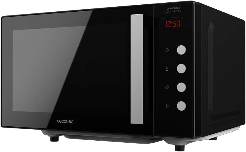 Cecotec Microwave Oven without Gradheat Flat 2300 Touch Flat White 23 Litre Capacity 800W 8 Pre-Configured Functions Timer Up to 95 Minutes