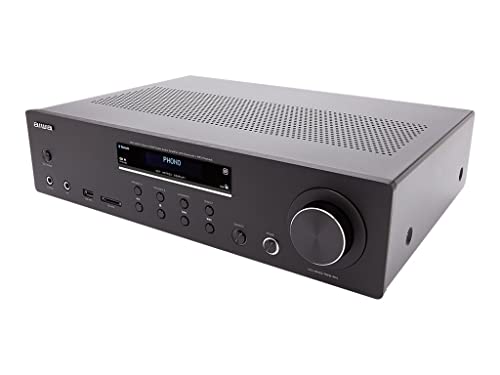 Aiwa AMU 120BT BK Amplificador HiFi Bluetooth 60W   60W RMS. USB/SD MP3. Mic in : Elettronica