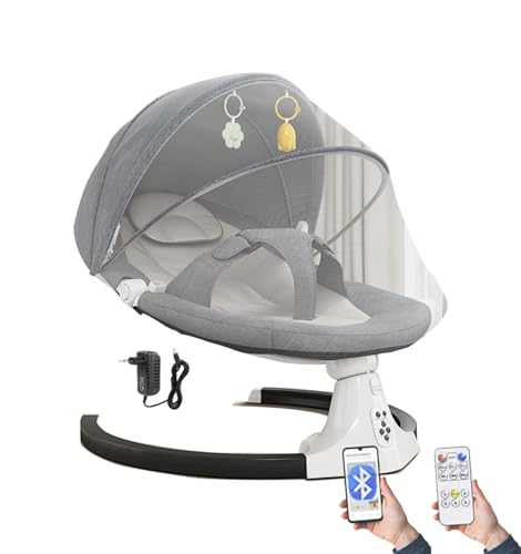 Wrneaoch 2 in 1 Sdraietta Neonati Elettrica Dondolo Neonati Elettrico con Telecomando e Bluetooth, Sdraietta Neonati 0 18 Kg con Cintura di Sicurezza a 3 Punti per Bambino 0 3 Anni : Amazon.it: Prima infanzia