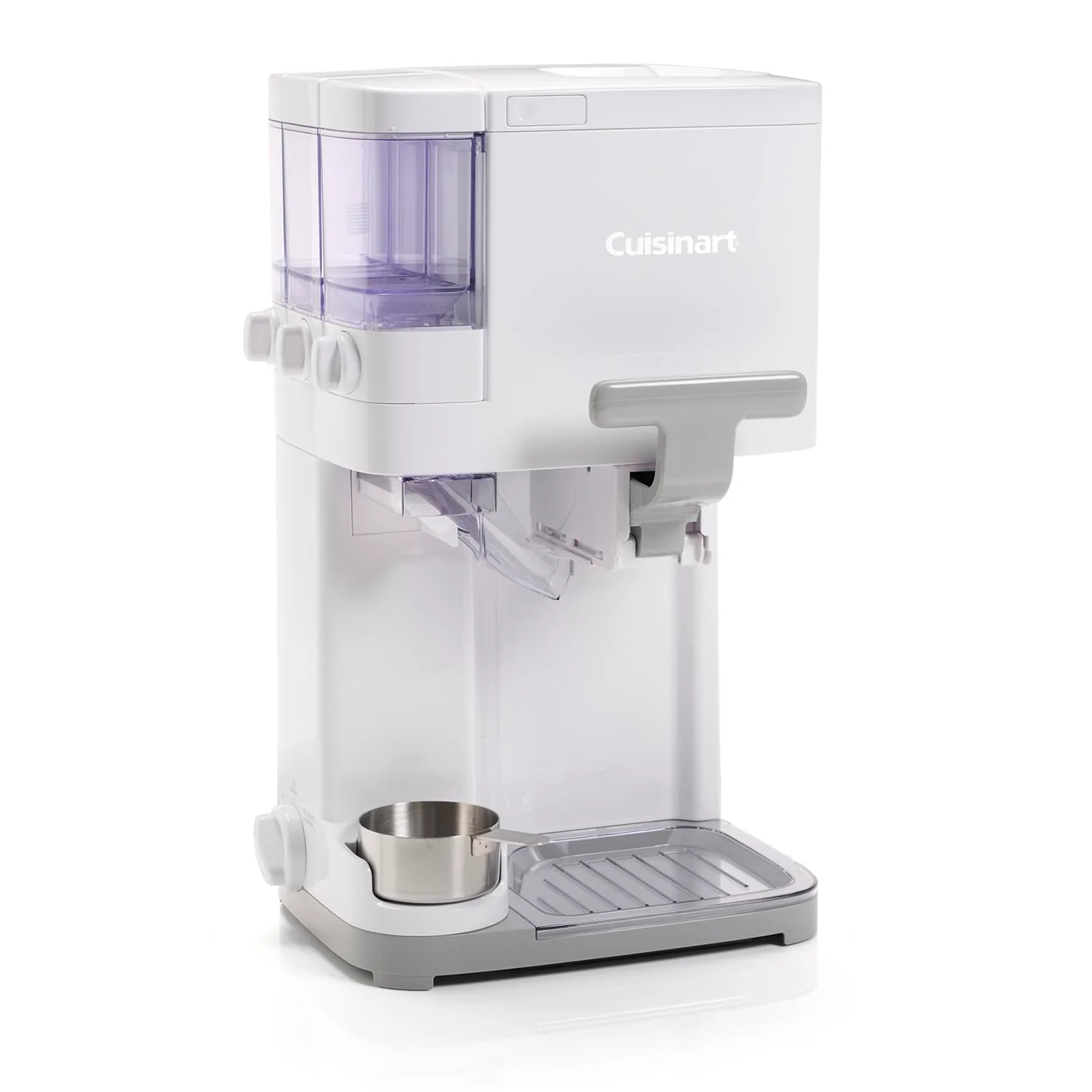 Cuisinart Gelatiera | Soft ice, Gelato, Sorbetto, gelato senza latte, yogurt gelato | Dispenser per topping | Facile da usare e pulire | Capacità 1,42 litri per 6 porzioni | Pronta in 20 minuti | Modello ICE48U