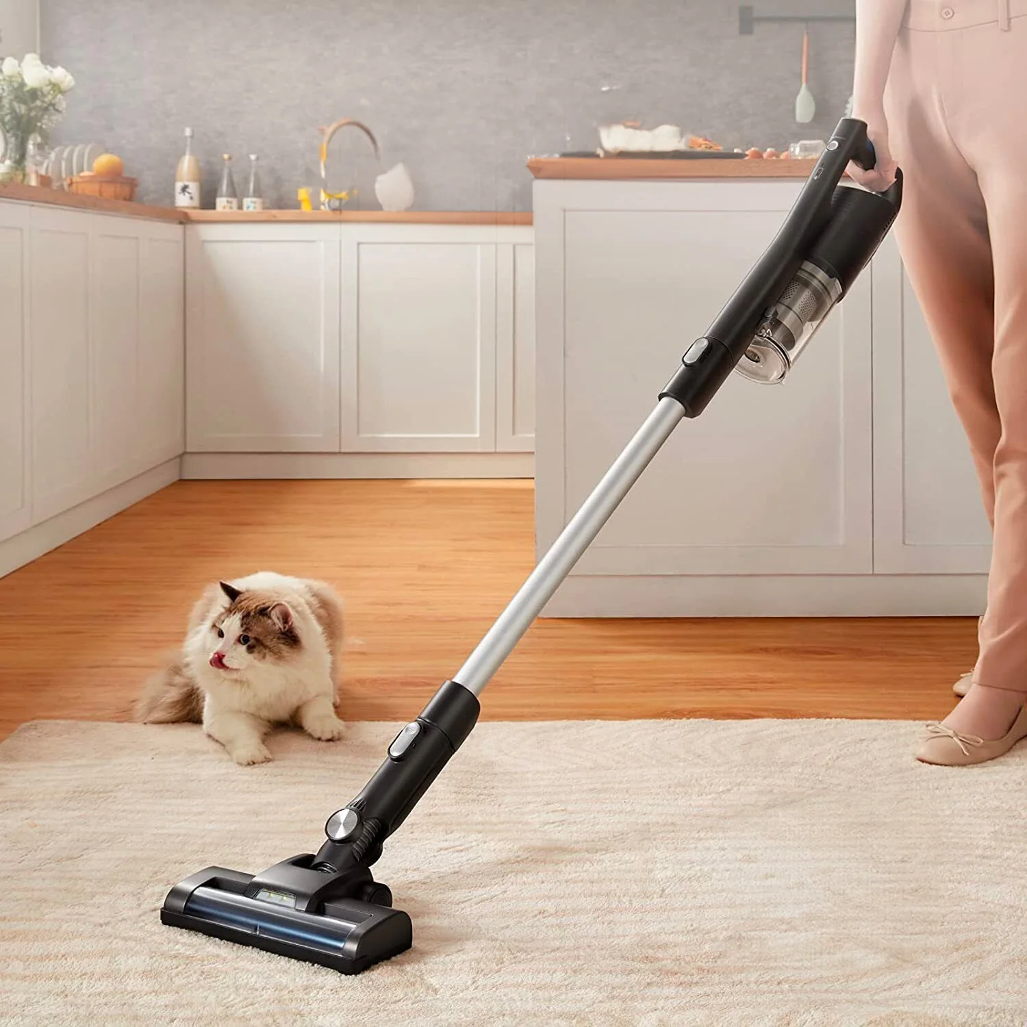 Aspirapolvere Senza Filo Ciclonico Multifunzione 3 Livelli di Potenza 25,2V