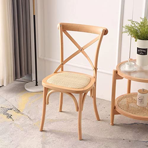 Sedia con Schienale a X, Sedia in Legno con Cuscino in Rattan, Sedia Moderna a Croce Da Fattoria, Adatta per La Cucina, Seduta per Il Tempo Libero in Interni (Color : Wood, Size : 64 * 50 * 98cm) : Amazon.it: Casa e cucina