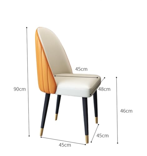 YHKJLYH Sedia da pranzo singola con schienale tridimensionale 3D, seduta imbottita ispessita in pelle artificiale, sedia per trattative, sedia per reception, gamba in metallo ad alto carico, sedia d : Amazon.it: Casa e cucina