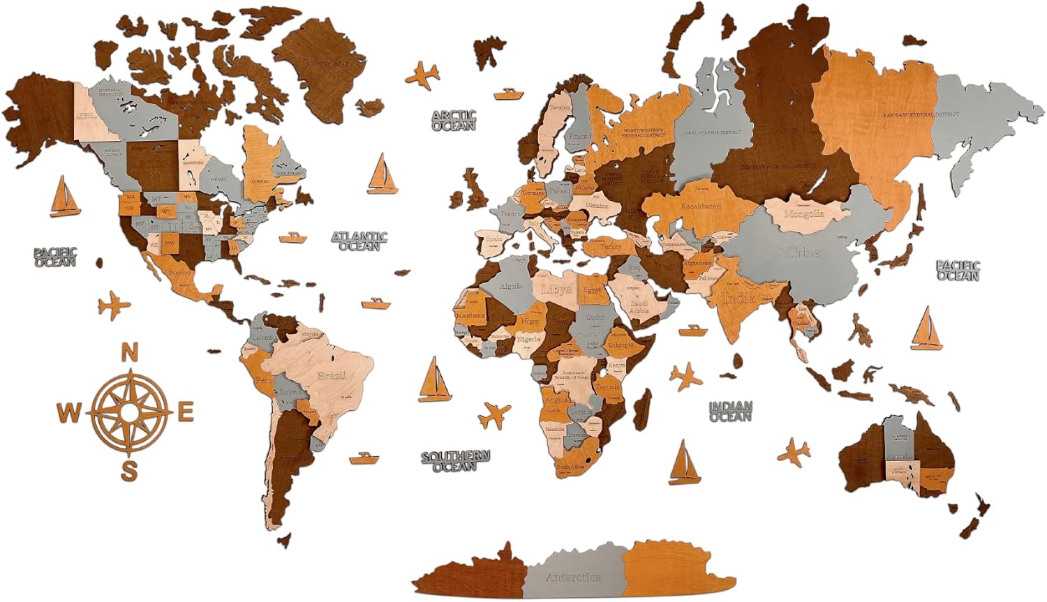Mappa del mondo in legno,grande decorazione da parete in 3D,dimensioni (M & L & XL),idea regalo per ogni occasione,decorazione da parete per casa,cucina o ufficio