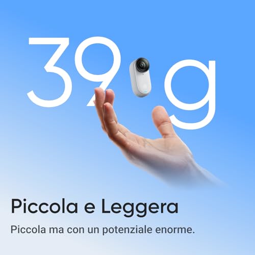 Insta360 GO 3S (128GB)   Cam 4K per vlogging, POV a mani libere, montaggio magnetico, stabilizzazione, 140 minuti di autonomia, impermeabilità fino a 10 m, editing IA : Elettronica