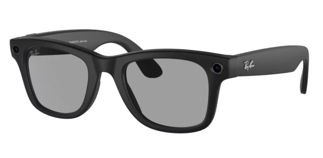 RAY-BAN Meta Wayfarer RW4006 CUSTOM Occhiali Smart Neri Lucidi con Lenti Grey Transitions