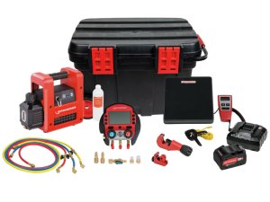 Rothenberger pompa per vuoto e carica condizionatori Rocaddy 120 R32 CL digitale in Set