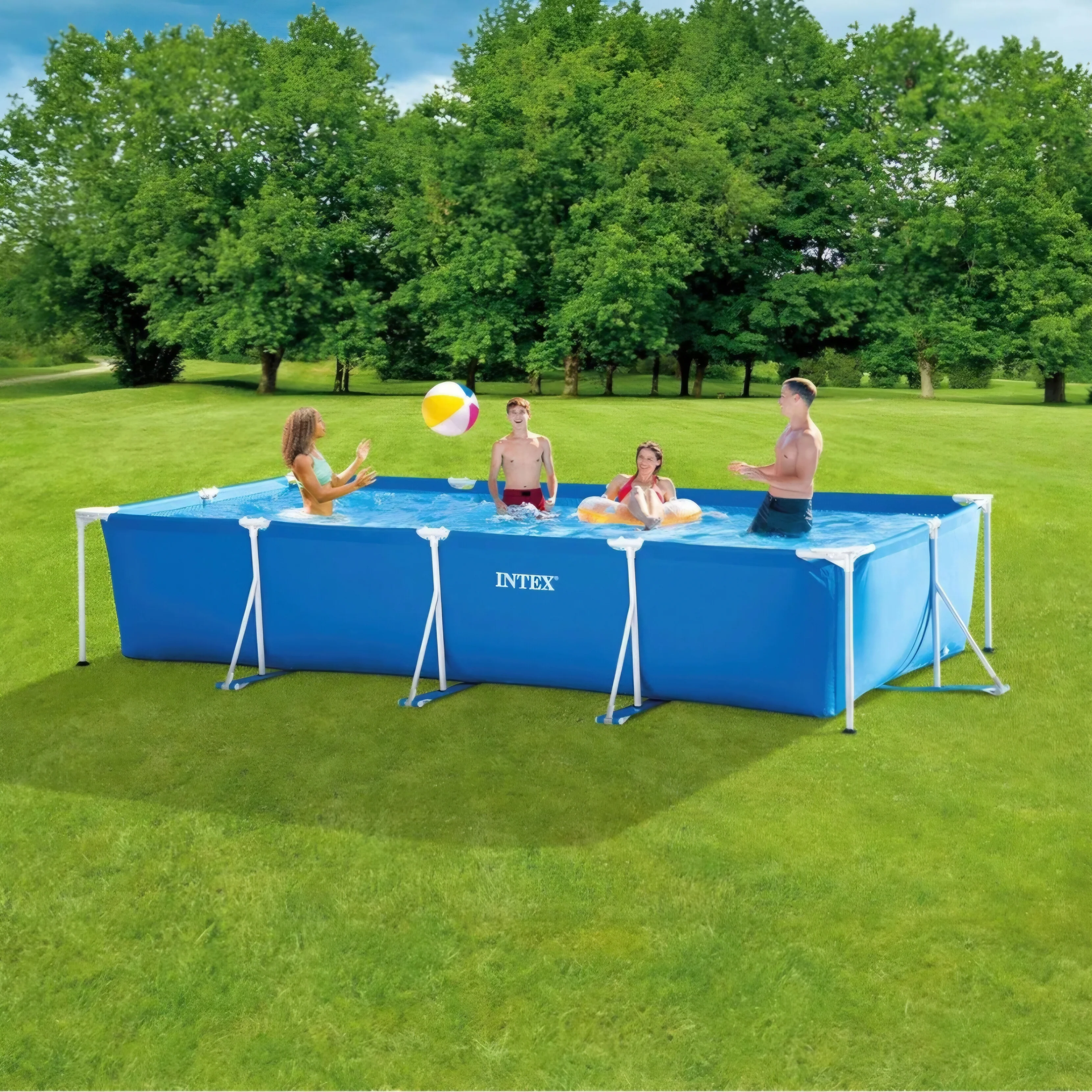 2025 Intex 450 × 220 × 84 cm Piscina a cornice rettangolare da montare