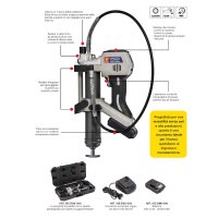 Pistola per ingrassaggio a batteria 20V con contagrammi Meclube