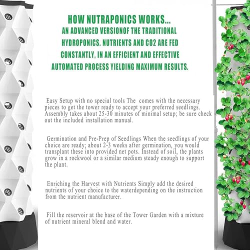 Torre idroponica da Giardino, Torre di Coltivazione Verticale a 6 Strati, Sistema di Coltivazione idroponica per Giardino Interno ed Esterno, Torre di Piante vegetali Regalo per Gli Amanti del : Amazon.it: Giardino e giardinaggio