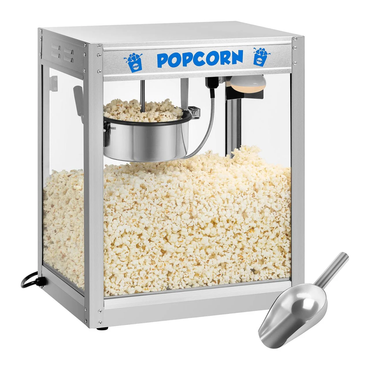 Macchina per Popcorn in Acciaio Inox – Potenza 1350 W, Professionale e Resistente