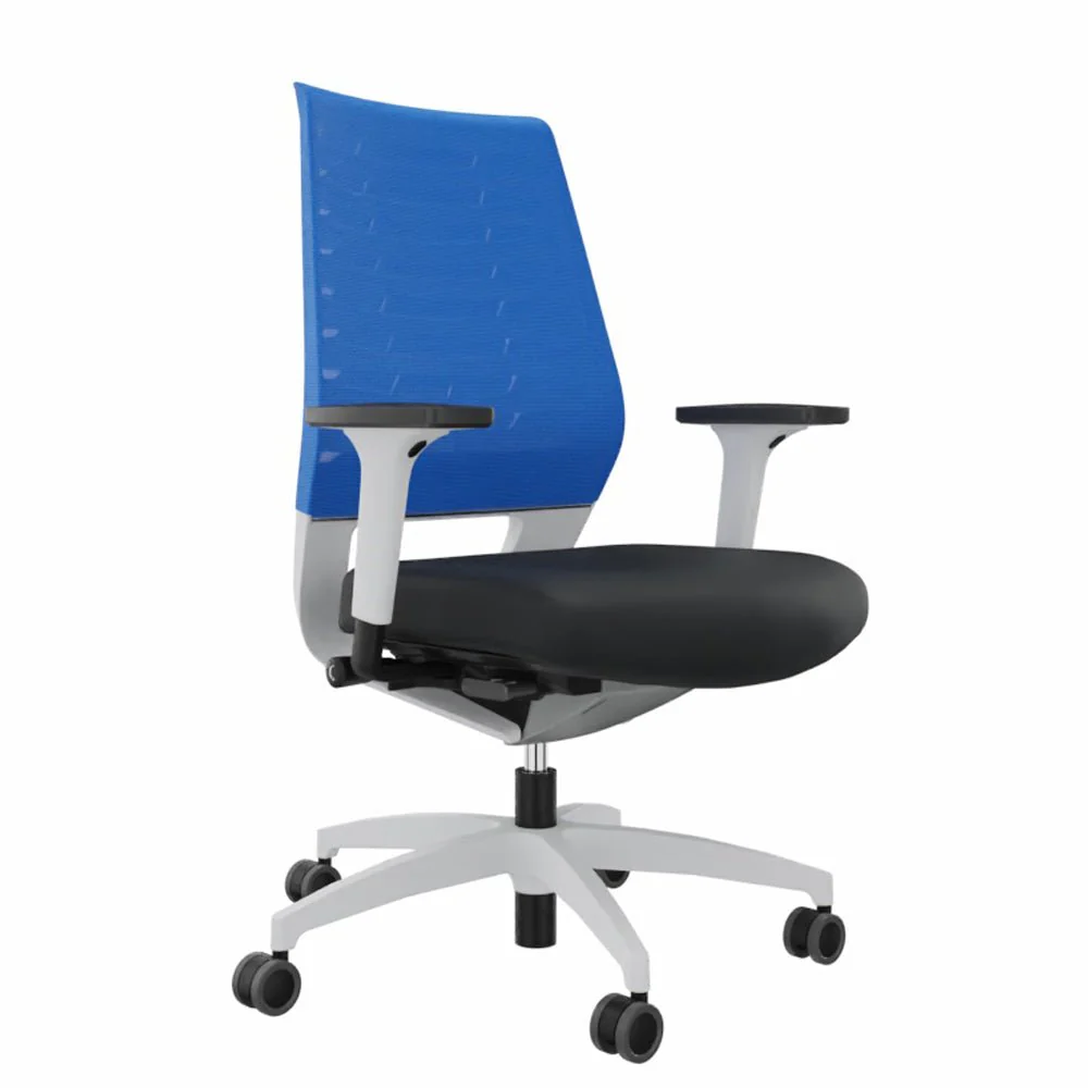Sedia da ufficio ergonomica Dauphin X-CODE XC 5380 - BIANCO - schienale colorato