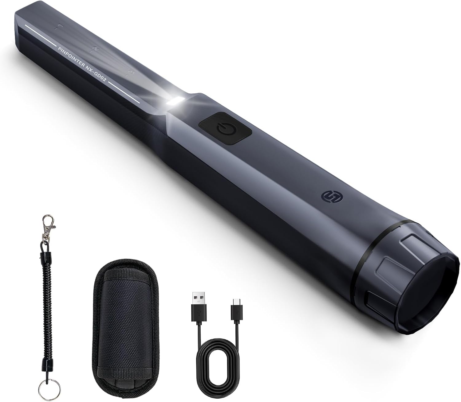 SUNPOW Pinpointer Metal Detector for Adults and Children, Metal Detector with 800mAh Rechargeable Lithium Battery, Fully IP68 Waterproof, Upgraded Chip and 3 Modes