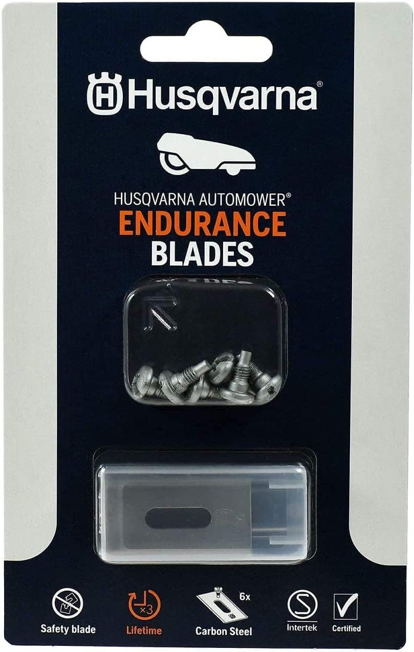 Husqvarna Automower® Endurance 6 Pack Carbon Steel Knives, 4 Edge Design for Durability and Sharper Cuts