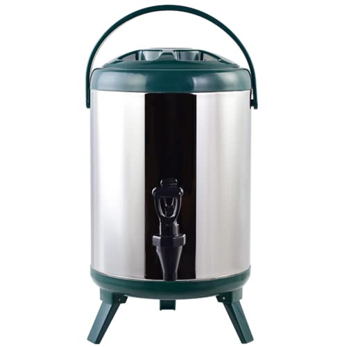 Distributore Di Bevande Termiche Distributore Di Bevande Di Ghiaccio Succo Di Latte Secchio Di Isolamento Commerciale in Acciaio Inox 8L/10L/12L Latte Freddo Secchio Di Tè Per La Festa,Verde,8L : Amazon.it: Casa e cucina