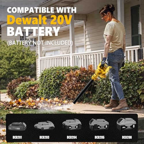 Soffiatore per foglie senza fili per Dewalt 20 V max batteria (non batteria), soffiatore elettrico per foglie da 130 MPH, velocità variabile alimentato a batteria, per la cura del prato da : Amazon.it: Giardino e giardinaggio