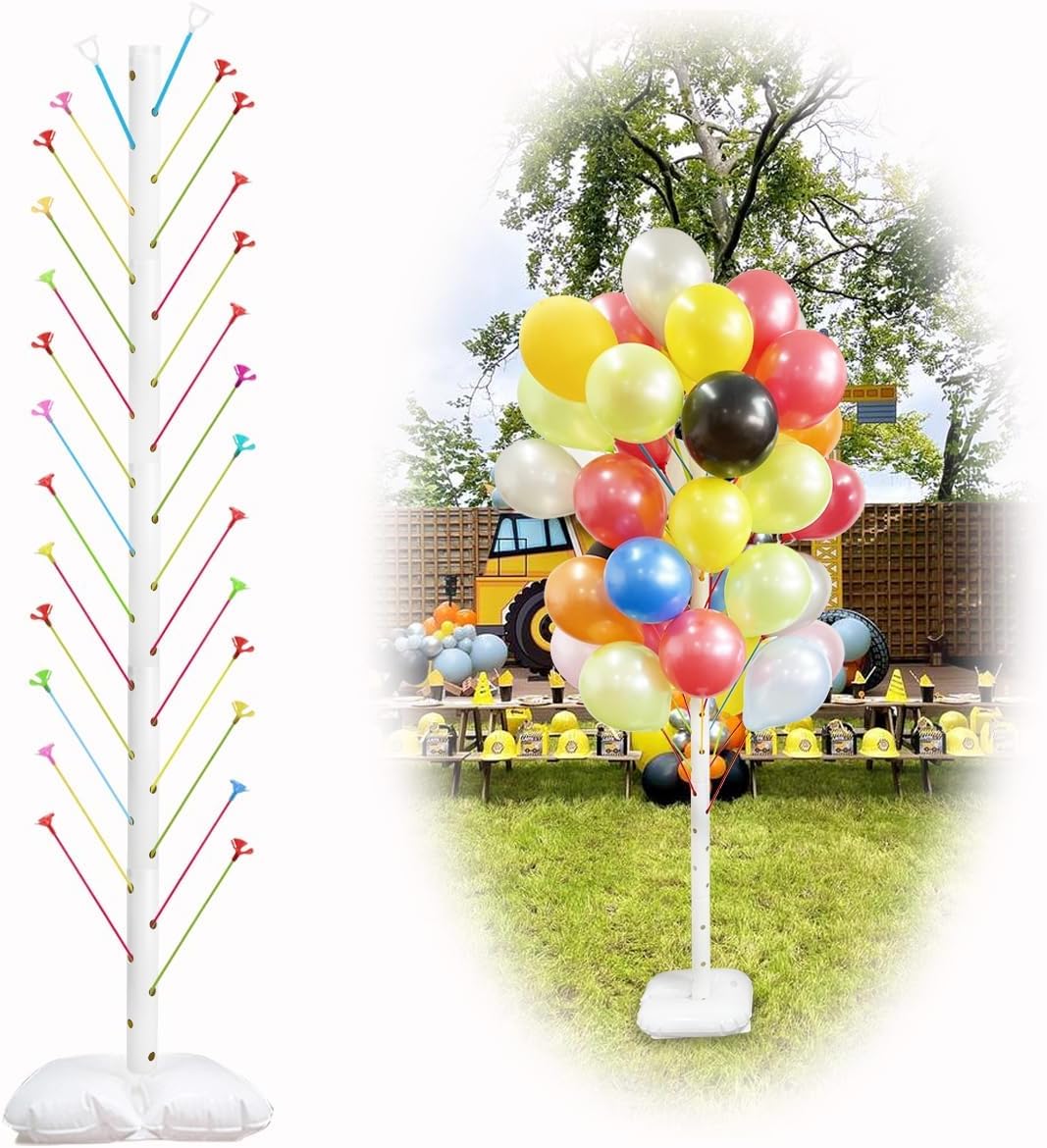 Kit di supporto per palloncini regolabile per albero per palloncini, 1,8 m, con base per acqua di riempimento, adatto per matrimoni, bambini, doccia, compleanni, feste, decorazioni