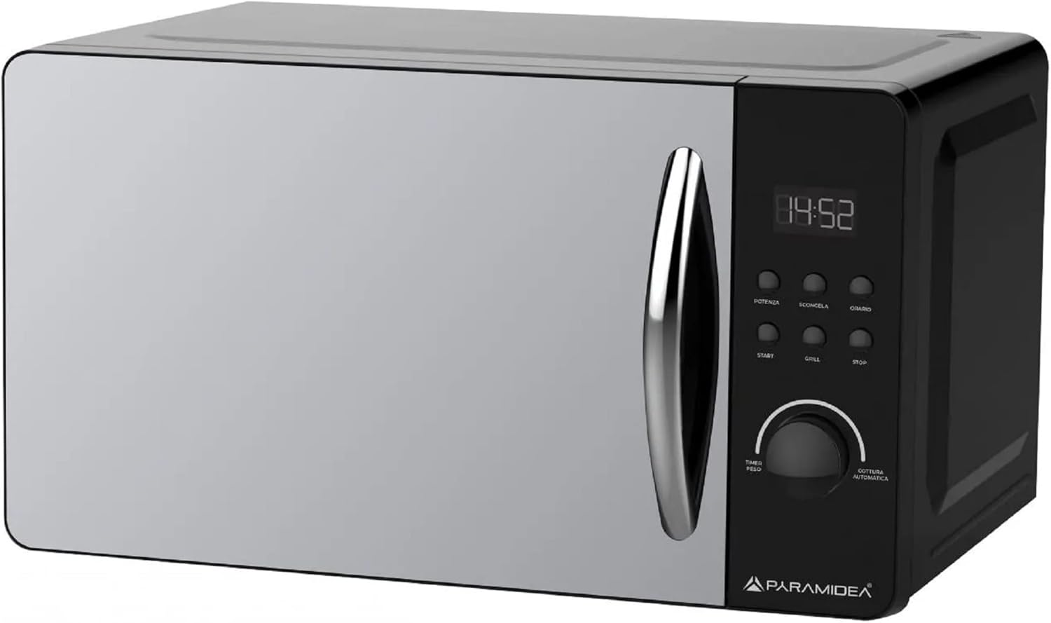 PYRAMIDEA FOM201N Digital Microwave Oven with Mirror Door 20L Power 800W Black Colour