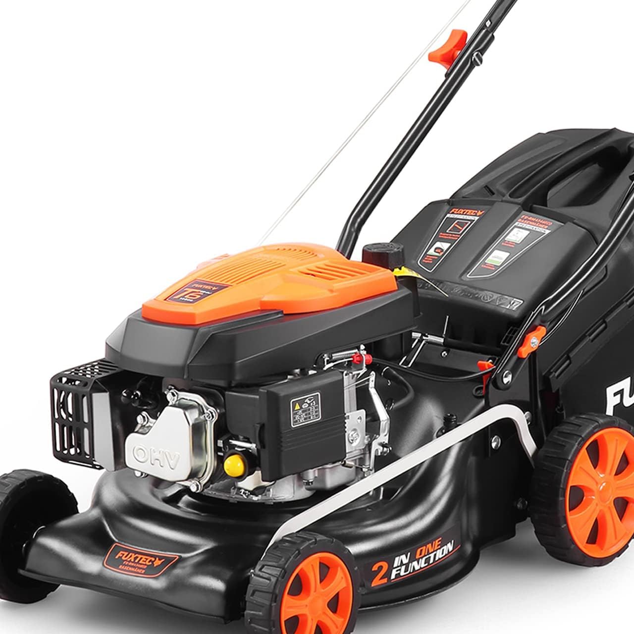Fuxtec FX-RM4346ECO Petrol Lawn Mower Petrol Petrol Lawnmower 146cc Cutting Width 42 cm – Easy Clean – Grass Catcher Bag 40L