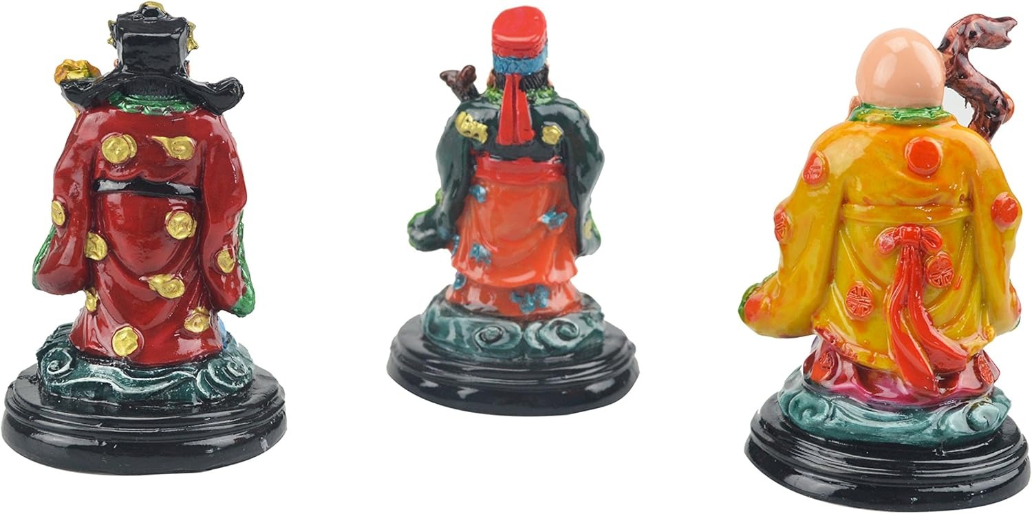 Feng Shui painting Fuk Sau/Fengshui tre Gods W free Mxsabrina Red string Bracelet D1035