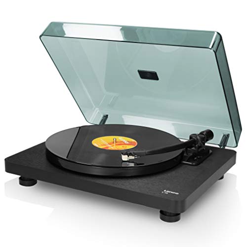 Lenco L 30BK Giradischi USB   giradischi con trasmissione a cinghia   33 e 45 giri   USB   uscita RCA   digitalizzazione dischi   preamplificatore   legno : Elettronica