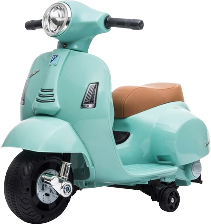TURBO CHALLENGE   Vespa Gts   Portatore Elettrico   119151   Scooter   Verde Acqua   Pronto per Guidare   Max 25Kg   Plastica   Batterie Ricaricabili   A partire dai 24 mesi : Giochi e giocattoli