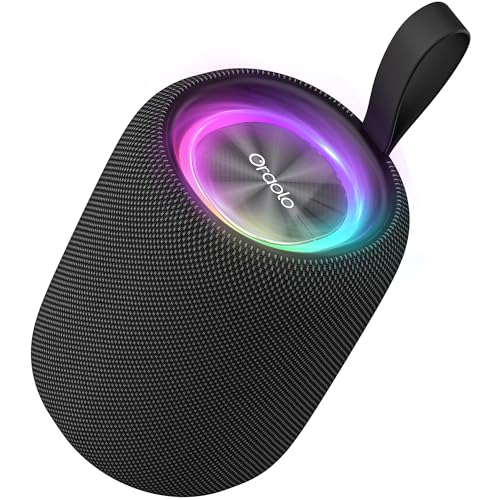 oraolo Cassa Bluetooth, Speaker Bluetooth BT5.3 Con Luci RGB, Impermeabile IPX6, Riproduzione di 12 Ore Supporta TF, USB, Speaker Bluetooth Portatile per Casa, Ciclismo, Festa : Elettronica