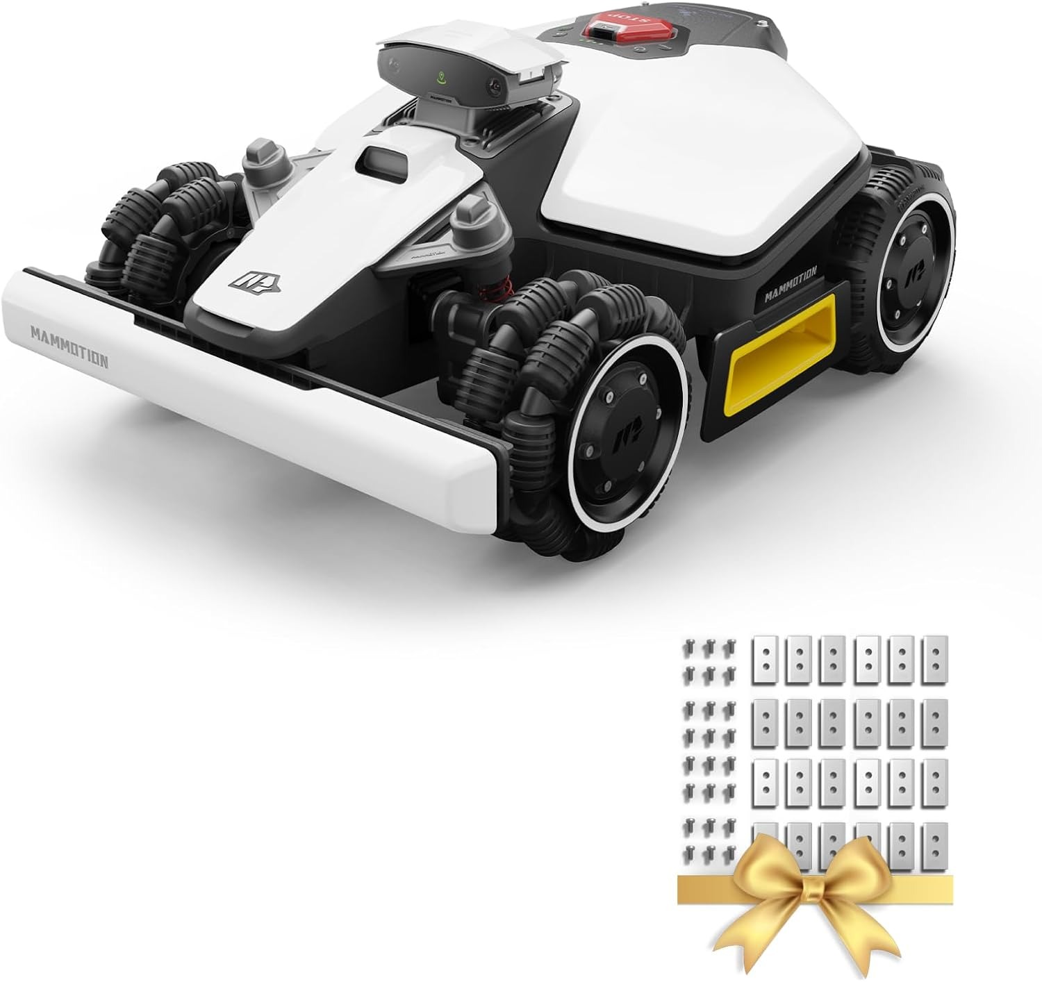 MAMMOTION LUBA mini AWD 800 Robot Tagliaerba Senza Filo Perimetrale, Consigliato 800m², Max. 1000m², Mappatura Automatica Visione AI 3D, Pendenze 80%, Altezza di Taglio 20-65mm, con Modulo 4G