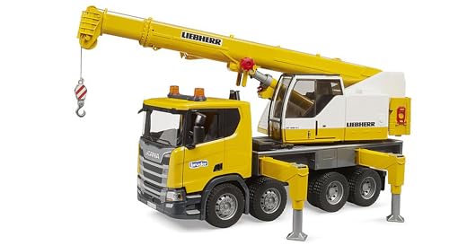 bruder 03571   Scania Super 560R autogru Liebherr con modulo luci e suoni, veicoli, veicolo da costruzione, autogru, camion, giocattoli dai 4 anni in su : Giochi e giocattoli