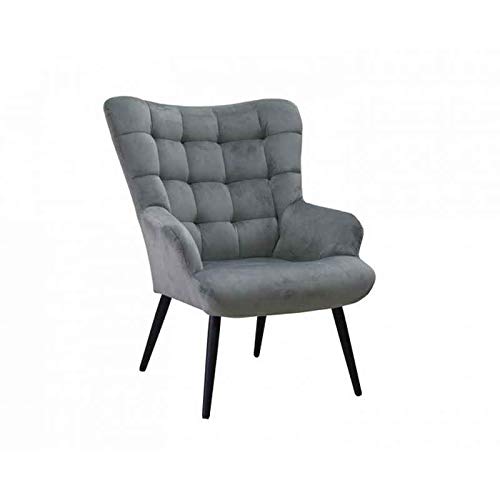 Fashion Commerce Poltrona Jennifer Velluto, Grigio : Amazon.it: Casa e cucina