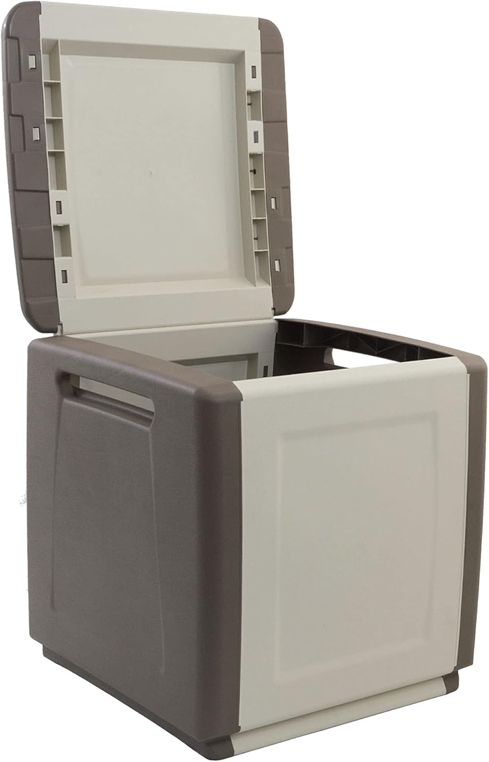 Art Plast CB1/T/S Cube Baule Portatutto, Tortora/Bianco Ecrﾃｹ