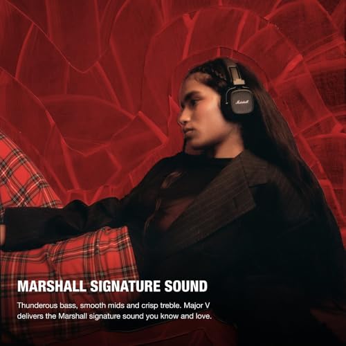 Marshall Major V Cuffie Wireless Bluetooth, 100 ore di riproduzione   nero : Amazon.it