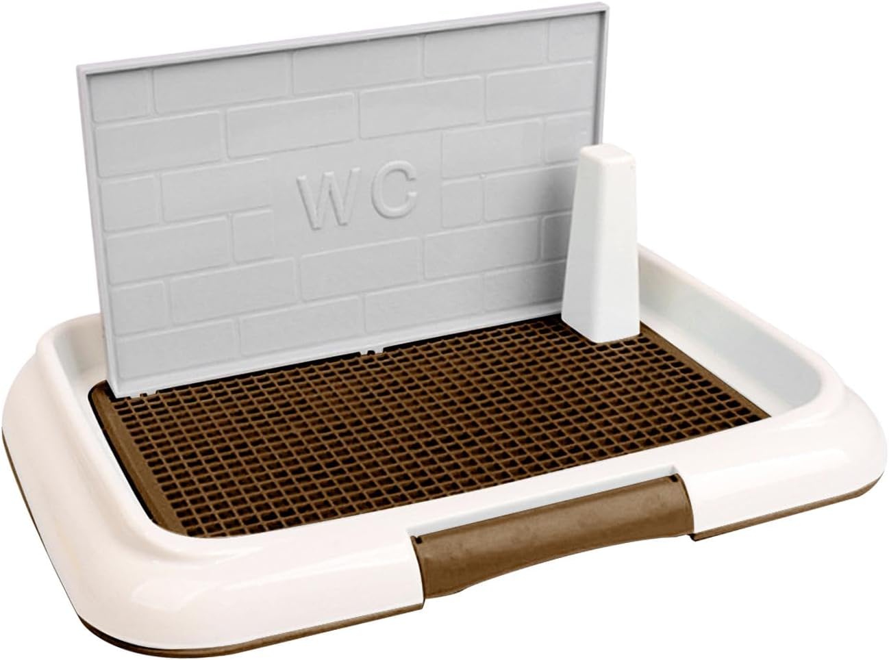 JISADER Toilette per Cani 35 * 46 Cm, Tappetino per Vasino per Cani Da Interni, Custodia per Lettiera per Cani, Griglia Toilette Con Supporto per Pipì per Cani per Evitare Schizzi, Caffè