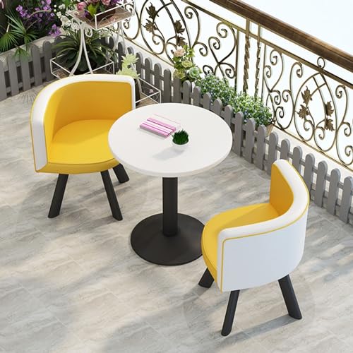 YHKJLYH Set Tavolo da Sala conferenze per Ufficio con 2 sedie | Cucina Soggiorno Soggiorno Sala da Pranzo Mobili | Combinazione di tavoli e sedie per Reception per negoziazione Rotonda : Casa e cucina