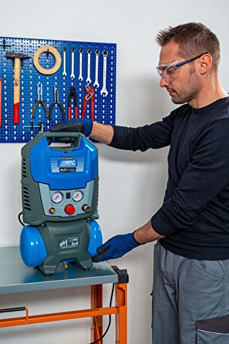 ABAC Compressore d'Aria Portatile Suitcase 6, Compressore Aria Oil Free con Tubo Flessibile, Manometro Integrato, Pressione Massima 8 Bar, Potenza 1.5 CV, Rumorosità 97 dB LwA : Amazon.it: Fai da te