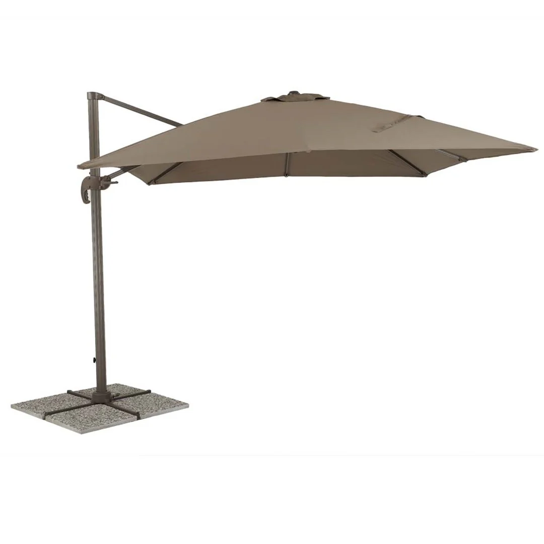 Sanremo - Ombrellone da giardino a braccio laterale light taupe