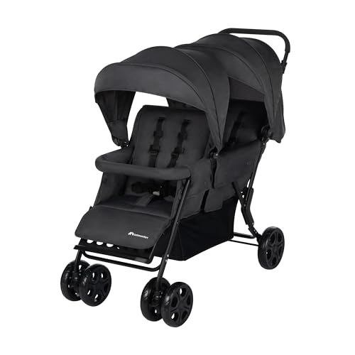 Bebeconfort Teamy passeggino fratellare gemellare lineare, passeggino tandem doppio leggero e compatto, pesa solo 12,5 kg, con parapioggia e coprigambe inclusi, Mineral Graphite : Amazon.it: Prima infanzia