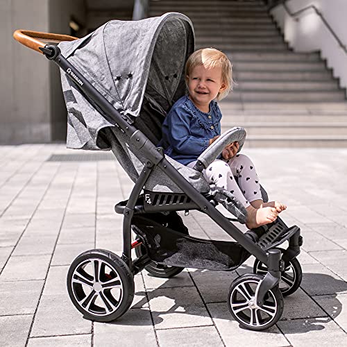 Gesslein S4 304110545000 Passeggino Air  , con manico in pelle, grigio : Prima infanzia