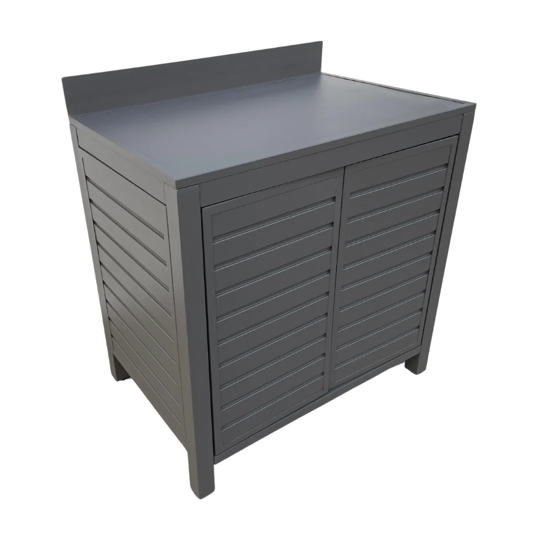 Mobile Cucina 2 Ante in Alluminio Antracite 90cm