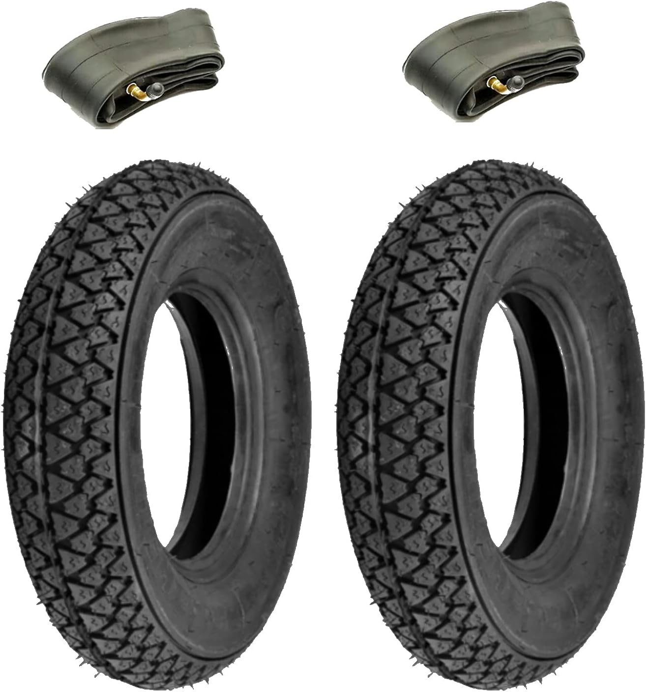 Kit of 2 Union Tyres 6P.R. 3.00 10 46J + Inner Tubes Tyres Compatible with Vespa 50 Special PK 50 XL