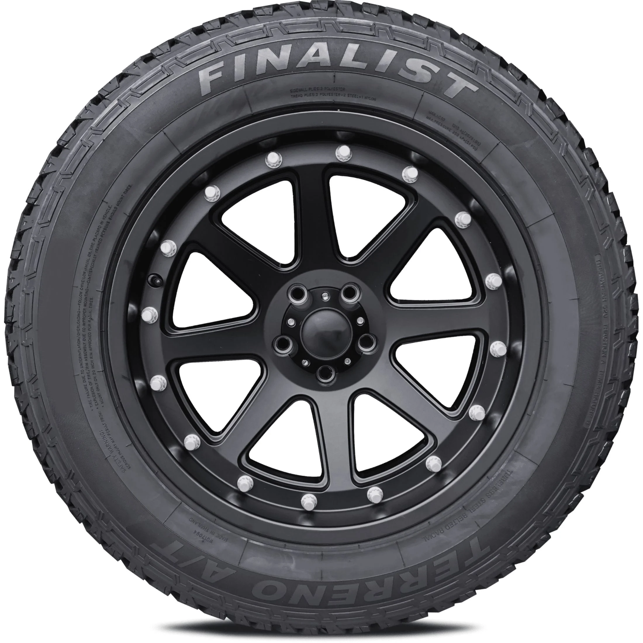 Pneumatico Finalist Terreno A/T 255/70R16 111T per SUV, camion leggero, tutte le stagioni, tutti i terreni, 255/70/16 (solo pneumatico) - MadeInUSA