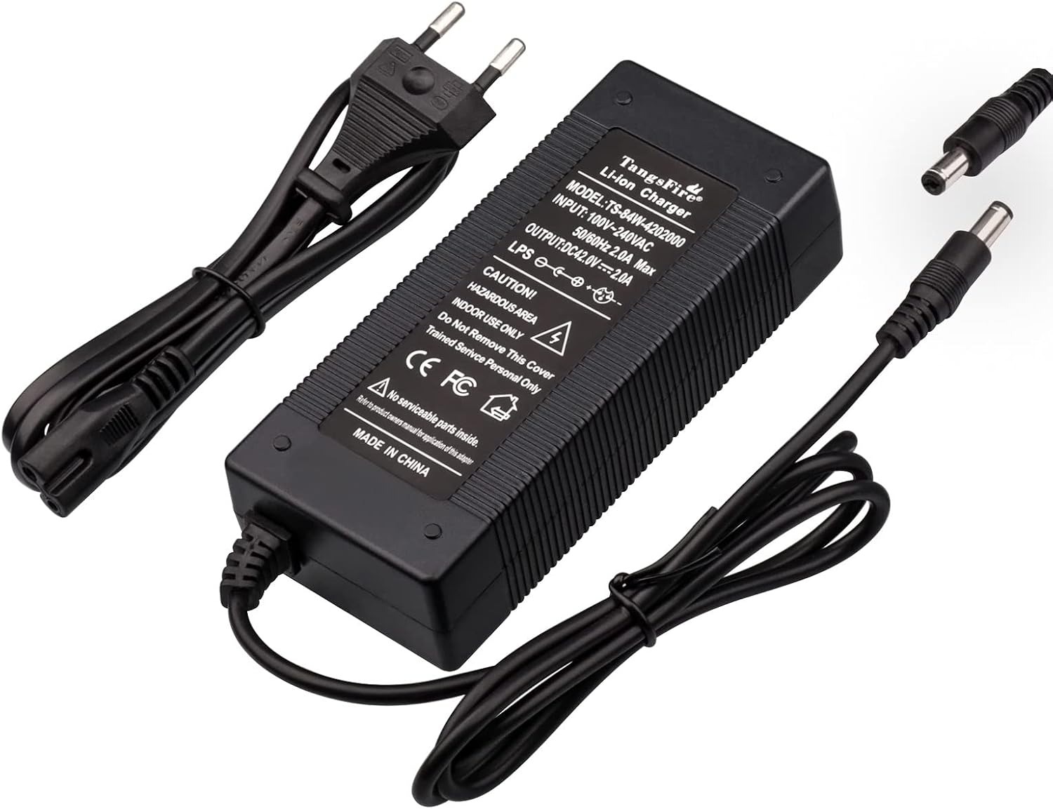 Caricabatterie Bici Elettrica 42V Caricabatterie 42 Volt per Monopattino Elettrico per 36V bici Caricabatterie Batteria