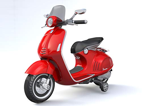 TURBO CHALLENGE   Vespa 946   Portatore Elettrico   119137   Scooter   Rosso   Pronto per Guidare   Max 30Kg   Plastica   Batterie Ricaricabili   Dai 3 ai 6 Anni : Giochi e giocattoli