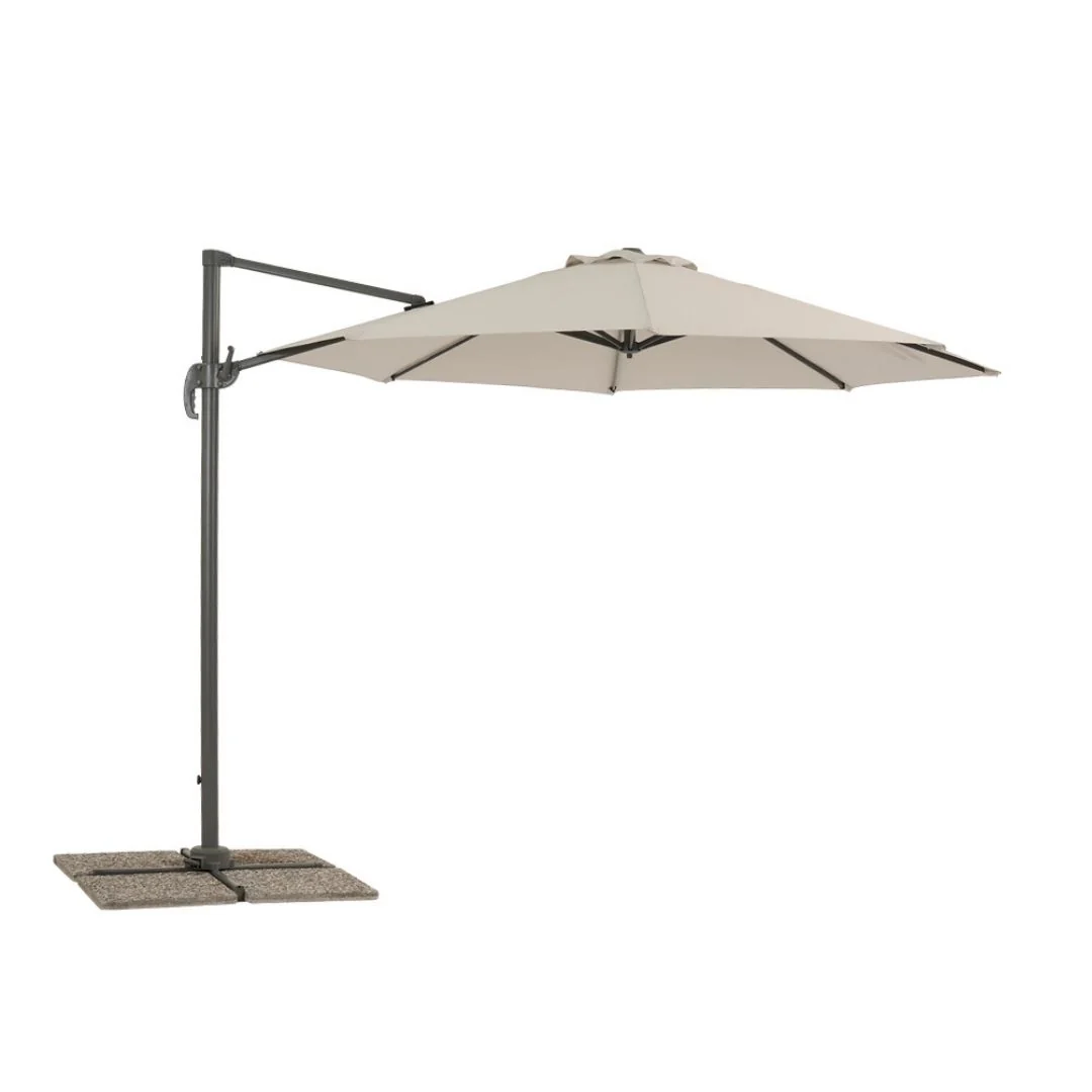 Circle Ø300 cm - Ombrellone da esterno colore grigio