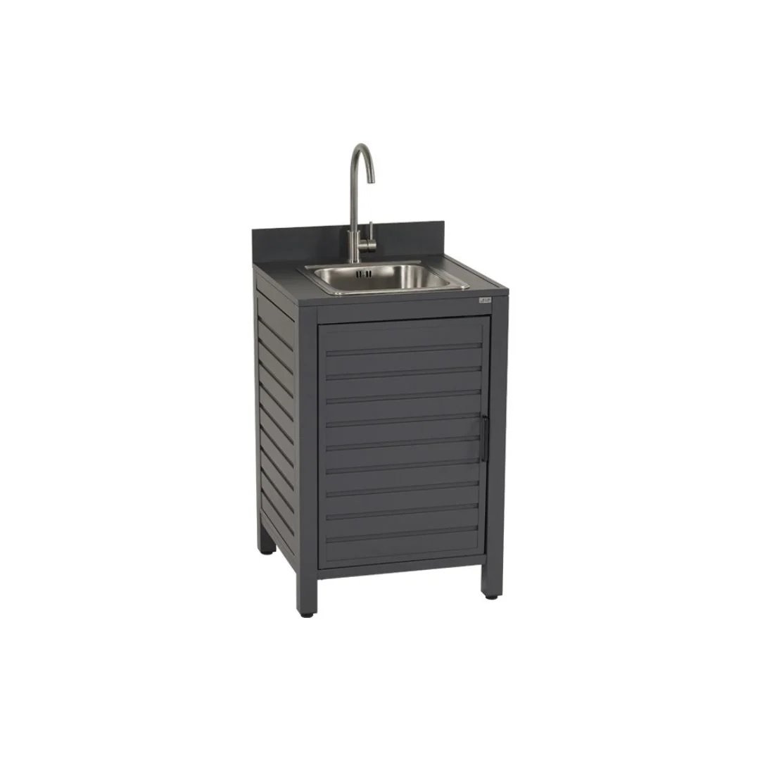 Modulo cucina con lavello in alluminio  60X60X100