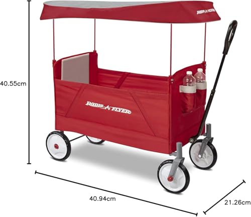 Radio Flyer EZ Wagon with Canopy, Folding Trolley : Amazon.it: Giochi e giocattoli