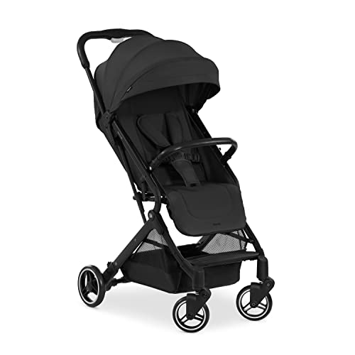 hauck Passeggino Da Viaggio Travel N Care Per Bambini Da 0 Mesi a 22kg   Passeggino Compatto Reclinabile, Ultraleggero 6,9kg   Si Piega Con Una Mano, UPF50 , Ruote EVA, Cesto Fino 3kg   Nero : Prima infanzia