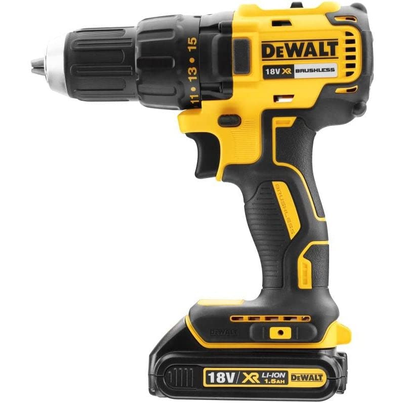 DEWALT DCD777S2T QW   Trapano avvitatore senza spazzole XR 18V, 13mm, 65Nm con 2 batterie Li Ion da 1,5Ah e valigetta TSTAK, nero, giallo : Amazon.it: Fai da te