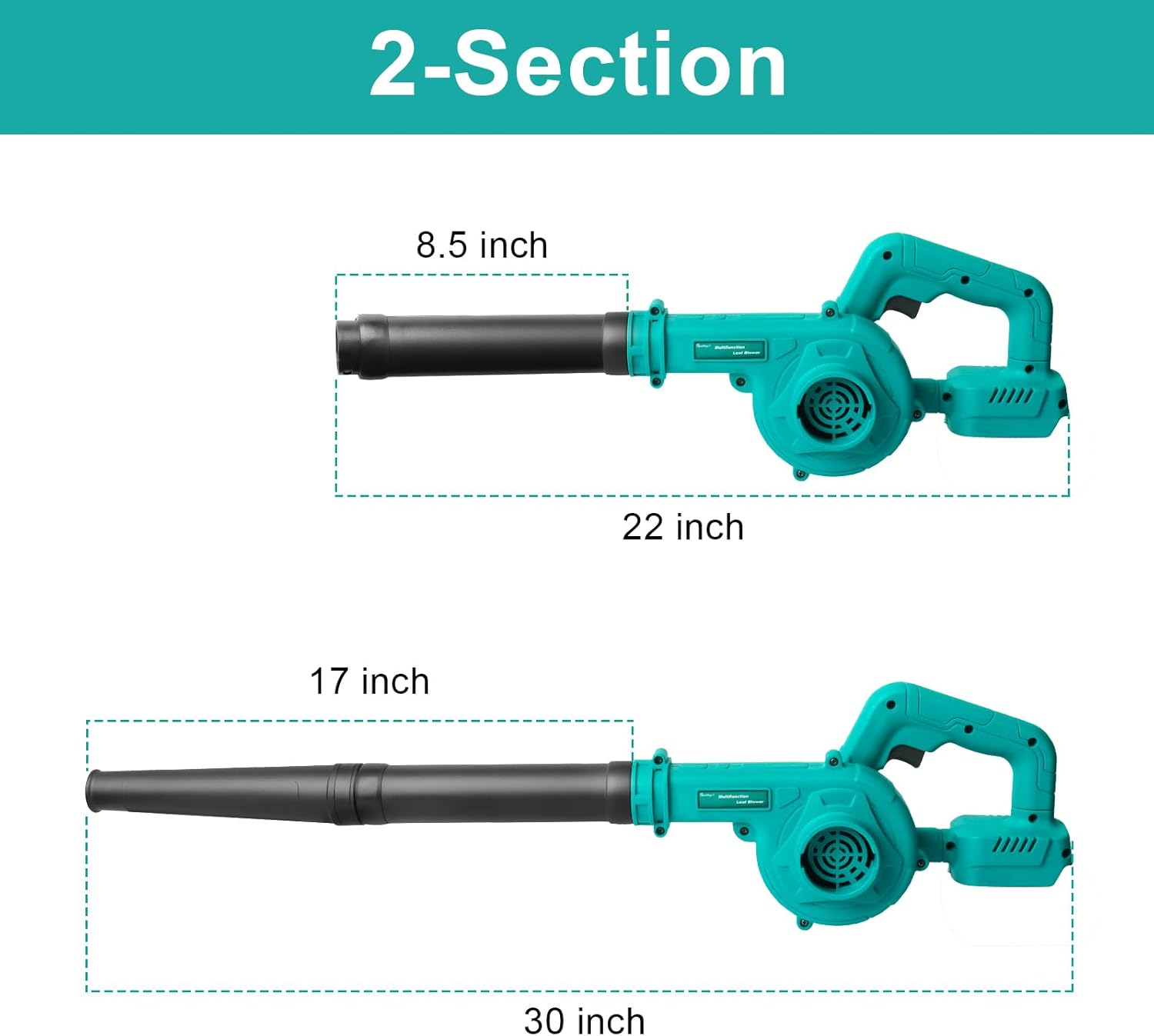 Waitley Cordless Leaf Blowers Compatible with Makita 18V Batteries PC Cleaning Leaf Blower