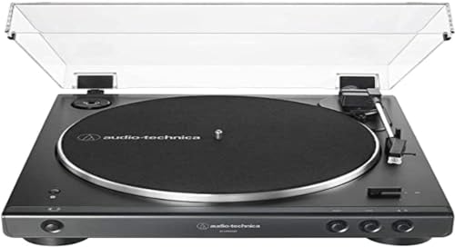 Audio Technica AT LP60XBT   Giradischi completamente automatico con trasmissione a cinghia e connessione Bluetooth, Nero : Strumenti Musicali